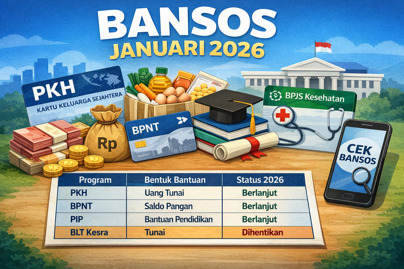 Bansos Januari 2026 Mulai Disalurkan, Ini Daftar Bantuan Sosial dan Cara Cek Penerimanya